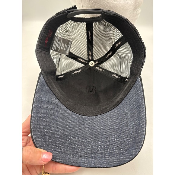 Ed Hardy Trucker Hat Embroidered Japan Dragon Black/Orange - Picture 9 of 12